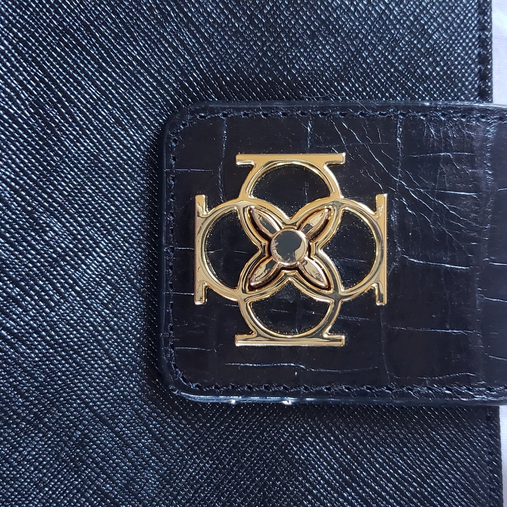 Ann Taylor Black Clutch with Gold Chain - Picture 5 of 7